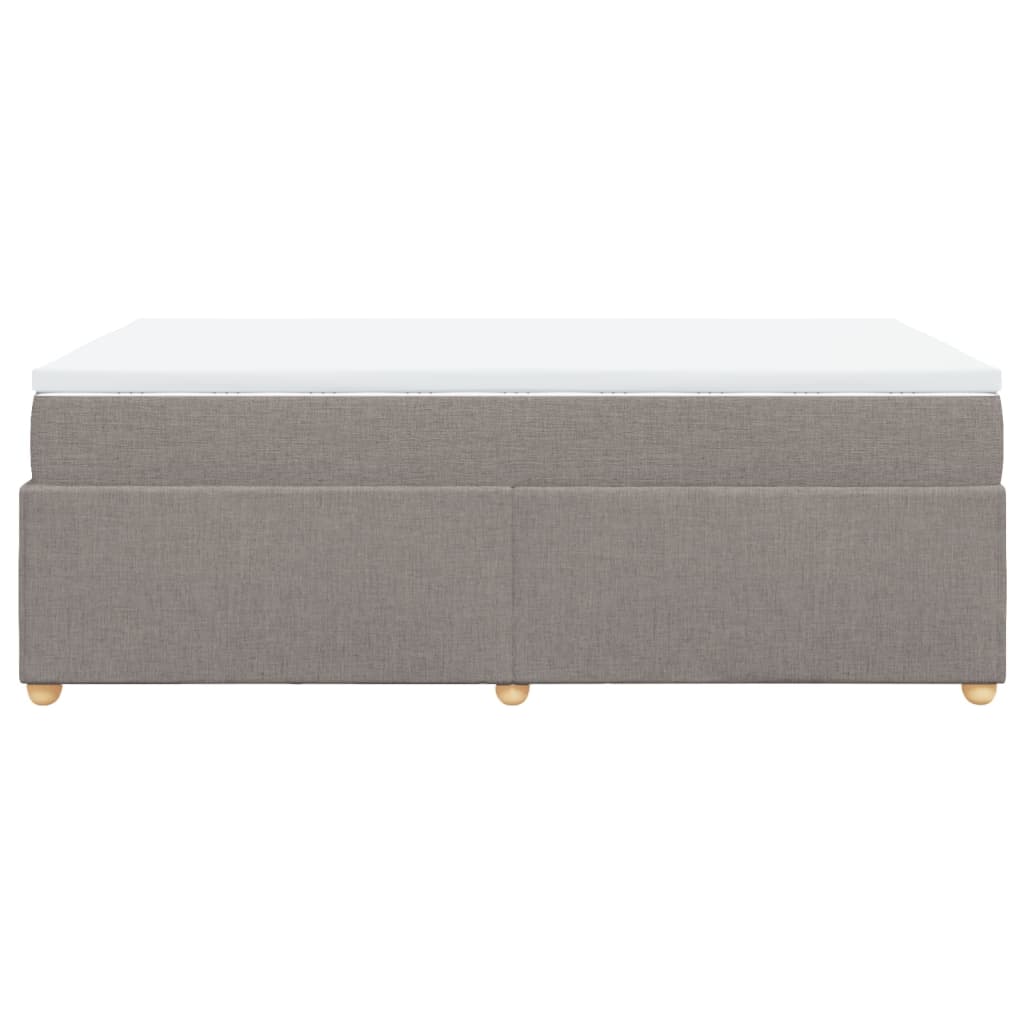 vidaXL Κρεβάτι Boxspring με Στρώμα Taupe 120x190 εκ. Υφασμάτινο