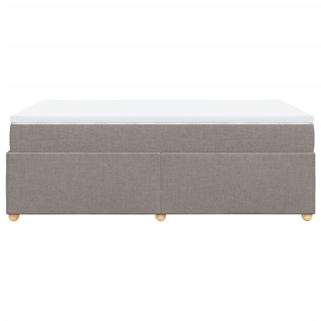vidaXL Κρεβάτι Boxspring με Στρώμα Taupe 120x200 εκ. Υφασμάτινο