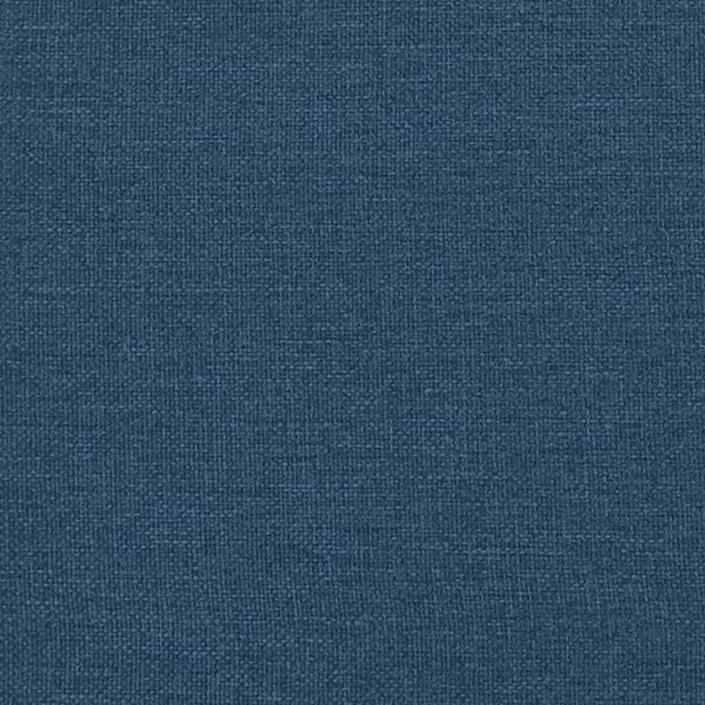 vidaXL Κρεβάτι Boxspring με Στρώμα Μπλε 120x200 εκ. Υφασμάτινο