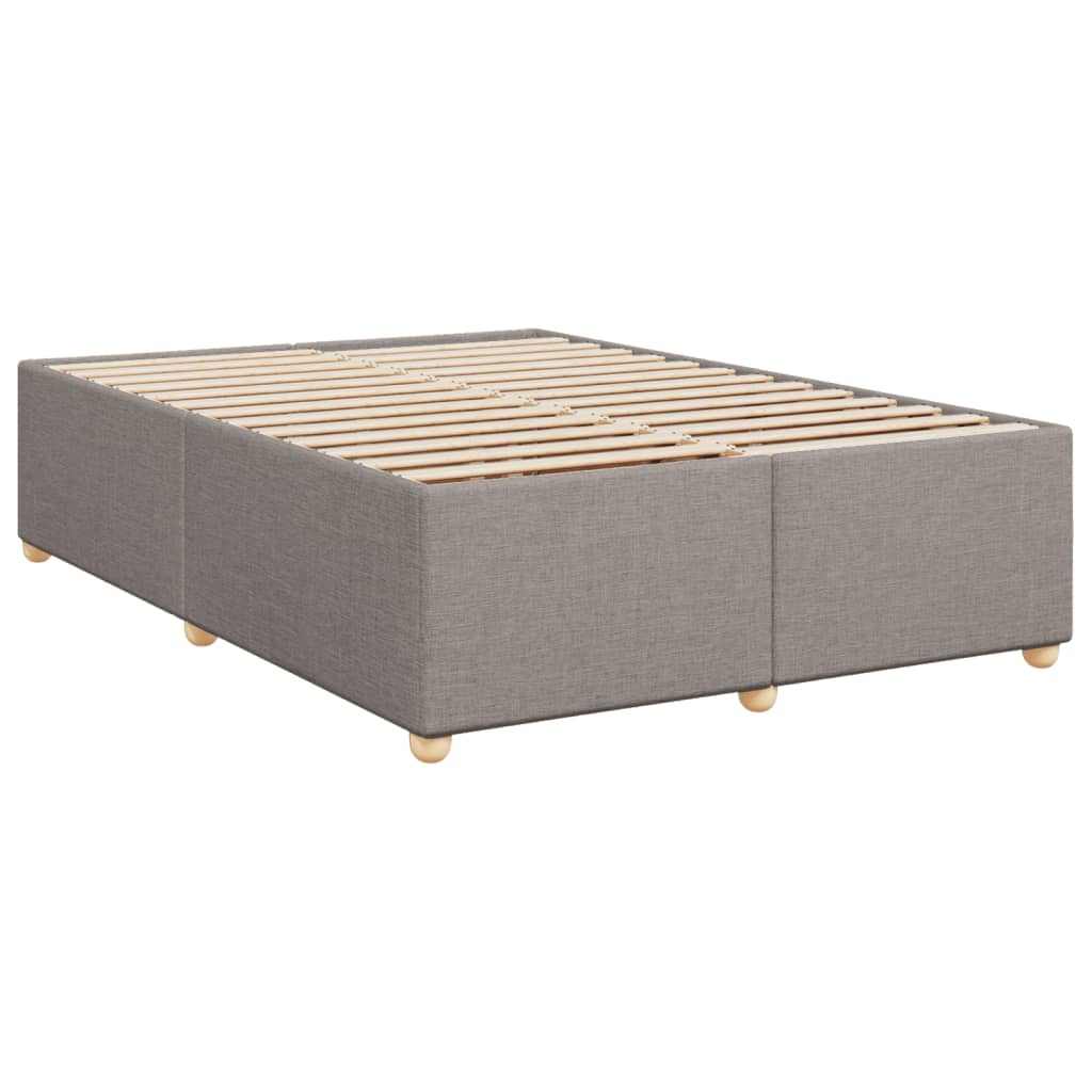 vidaXL Κρεβάτι Boxspring με Στρώμα Taupe 140x200 εκ. Υφασμάτινο