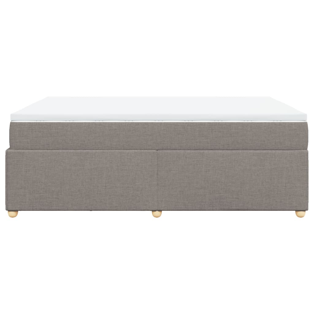 vidaXL Κρεβάτι Boxspring με Στρώμα Taupe 140x200 εκ. Υφασμάτινο