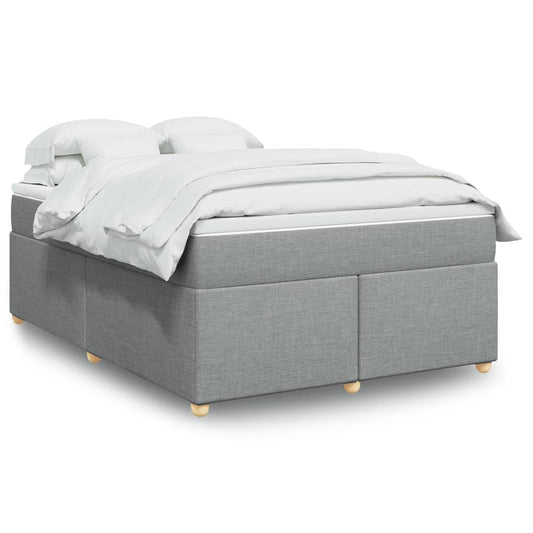 vidaXL Κρεβάτι Boxspring με Στρώμα Αν. Πράσινο 160x200εκ Υφασμάτινο
