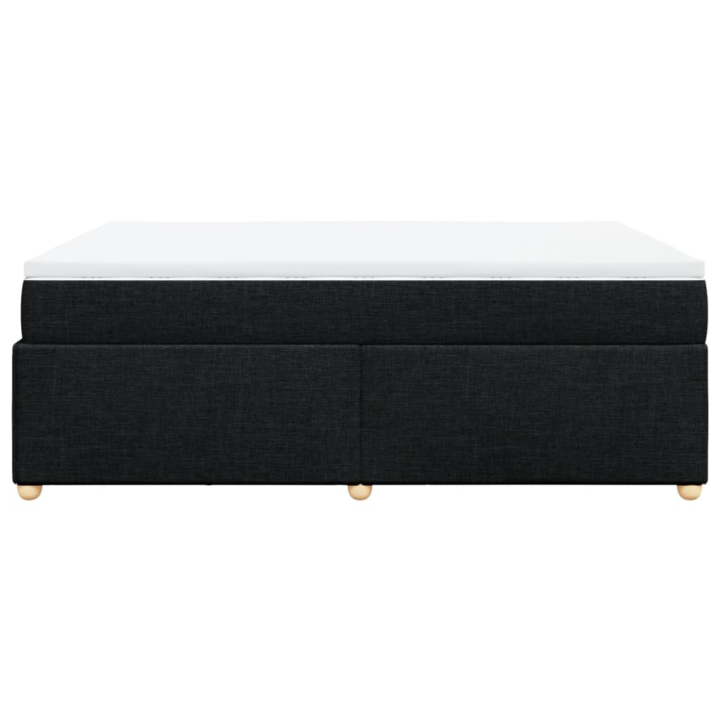 vidaXL Κρεβάτι Boxspring με Στρώμα Μαύρο 160x200 εκ. Υφασμάτινο