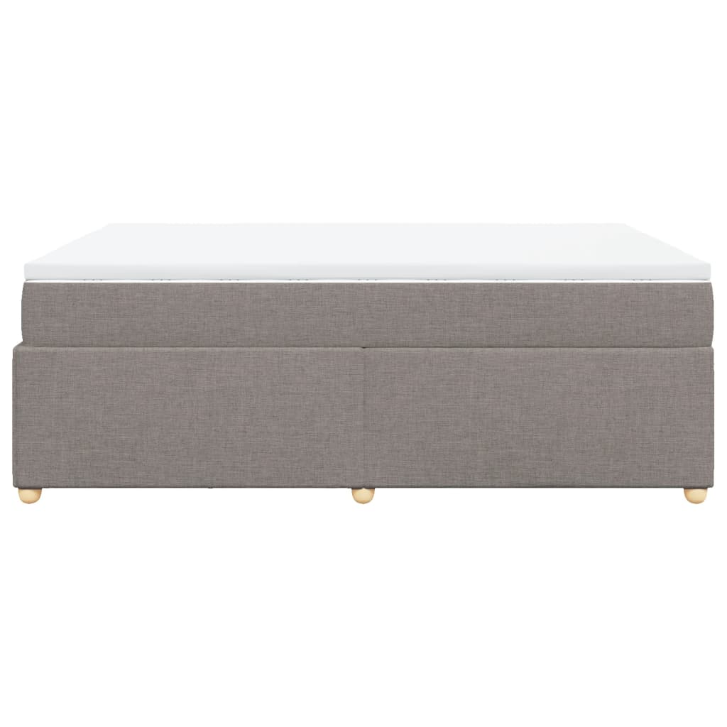 vidaXL Κρεβάτι Boxspring με Στρώμα Taupe 160x200 εκ. Υφασμάτινο
