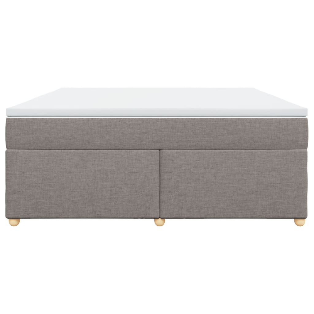 vidaXL Κρεβάτι Boxspring με Στρώμα Taupe 180x200 εκ. Υφασμάτινο