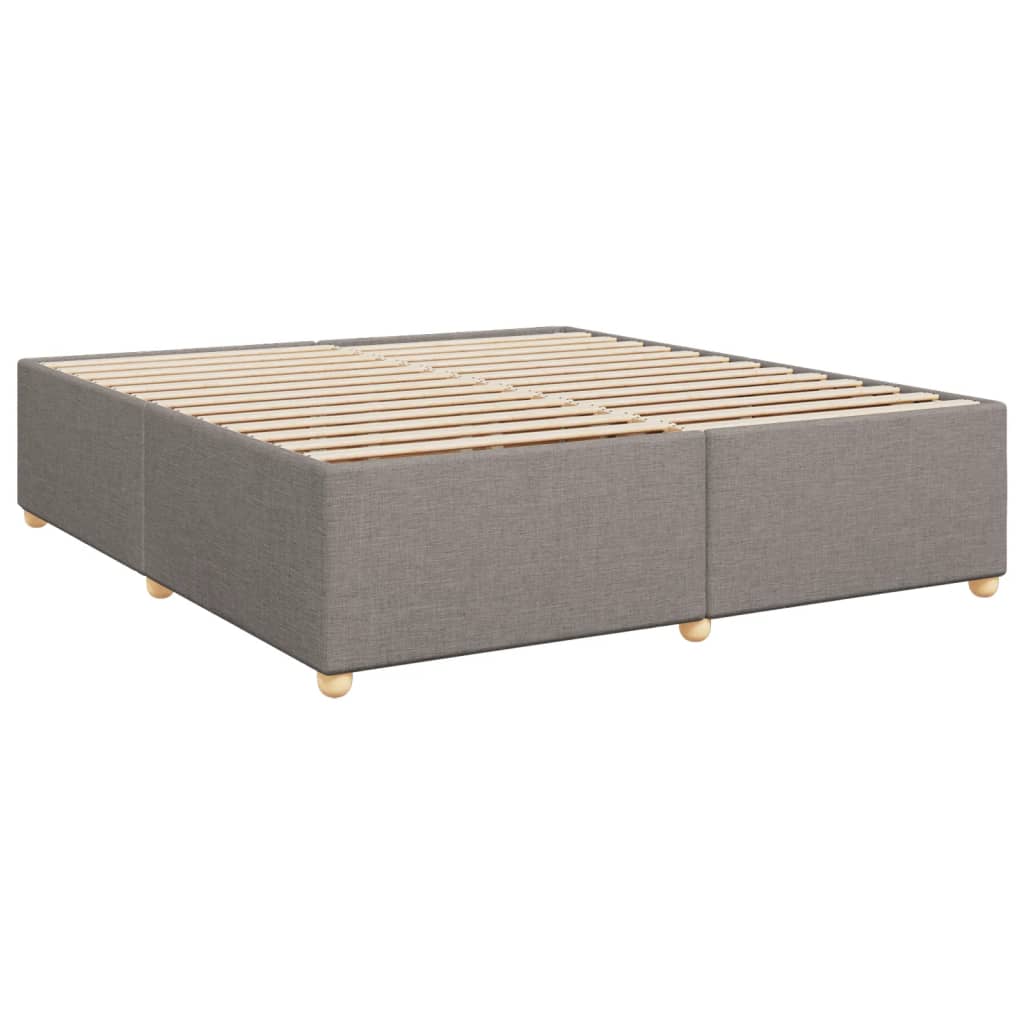 vidaXL Κρεβάτι Boxspring με Στρώμα Taupe 180x200 εκ. Υφασμάτινο