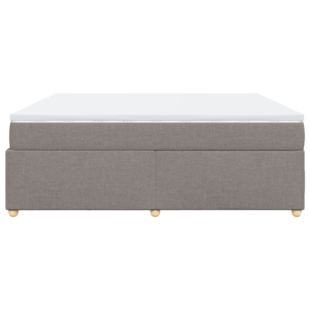 vidaXL Κρεβάτι Boxspring με Στρώμα Taupe 180x200 εκ. Υφασμάτινο