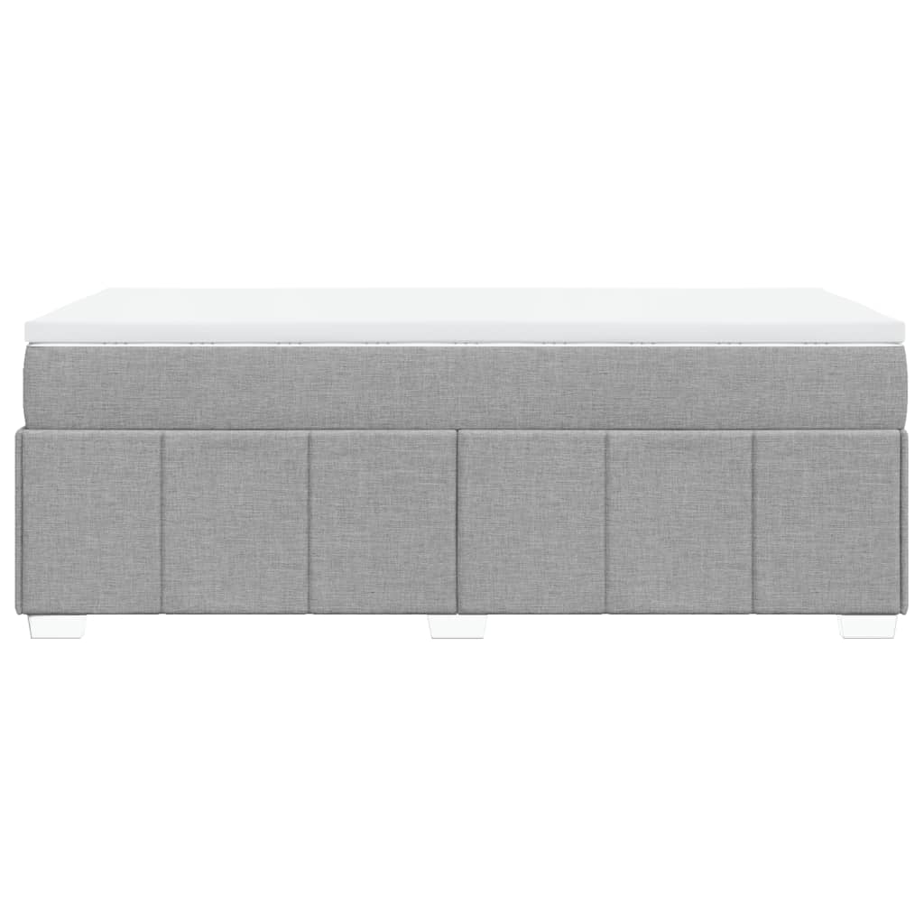 vidaXL Κρεβάτι Boxspring με Στρώμα Ανοιχτό Γκρι 80x200 εκ. Υφασμάτινο
