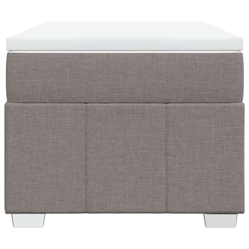 vidaXL Κρεβάτι Boxspring με Στρώμα Taupe 80x200 εκ. Υφασμάτινο
