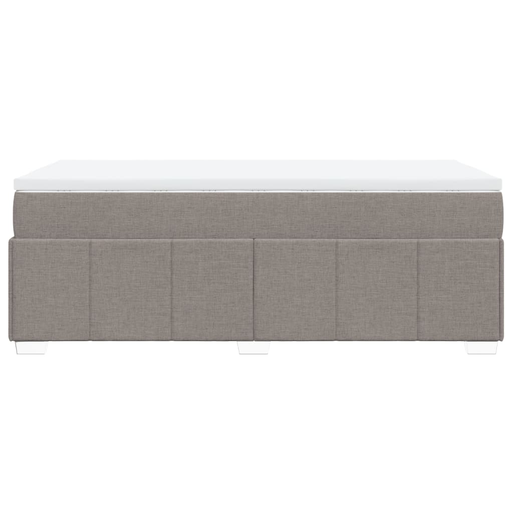 vidaXL Κρεβάτι Boxspring με Στρώμα Taupe 80x200 εκ. Υφασμάτινο