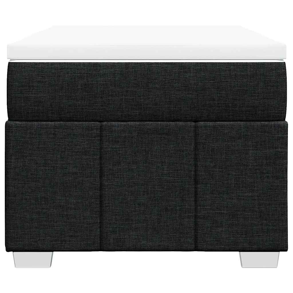 vidaXL Κρεβάτι Boxspring με Στρώμα Μαύρο 100 x 200 εκ. Υφασμάτινο