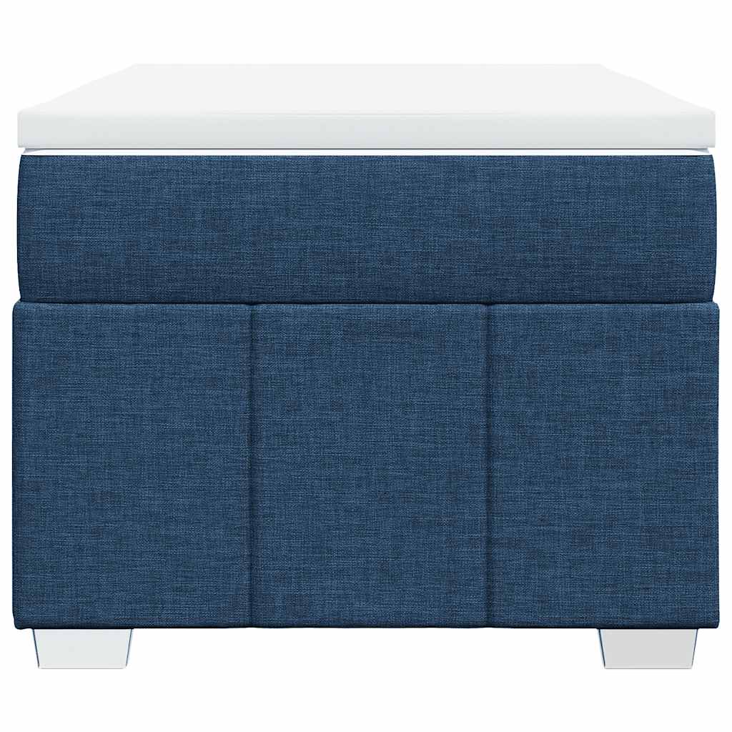 vidaXL Κρεβάτι Boxspring με Στρώμα Μπλε 100 x 200 εκ. Υφασμάτινο