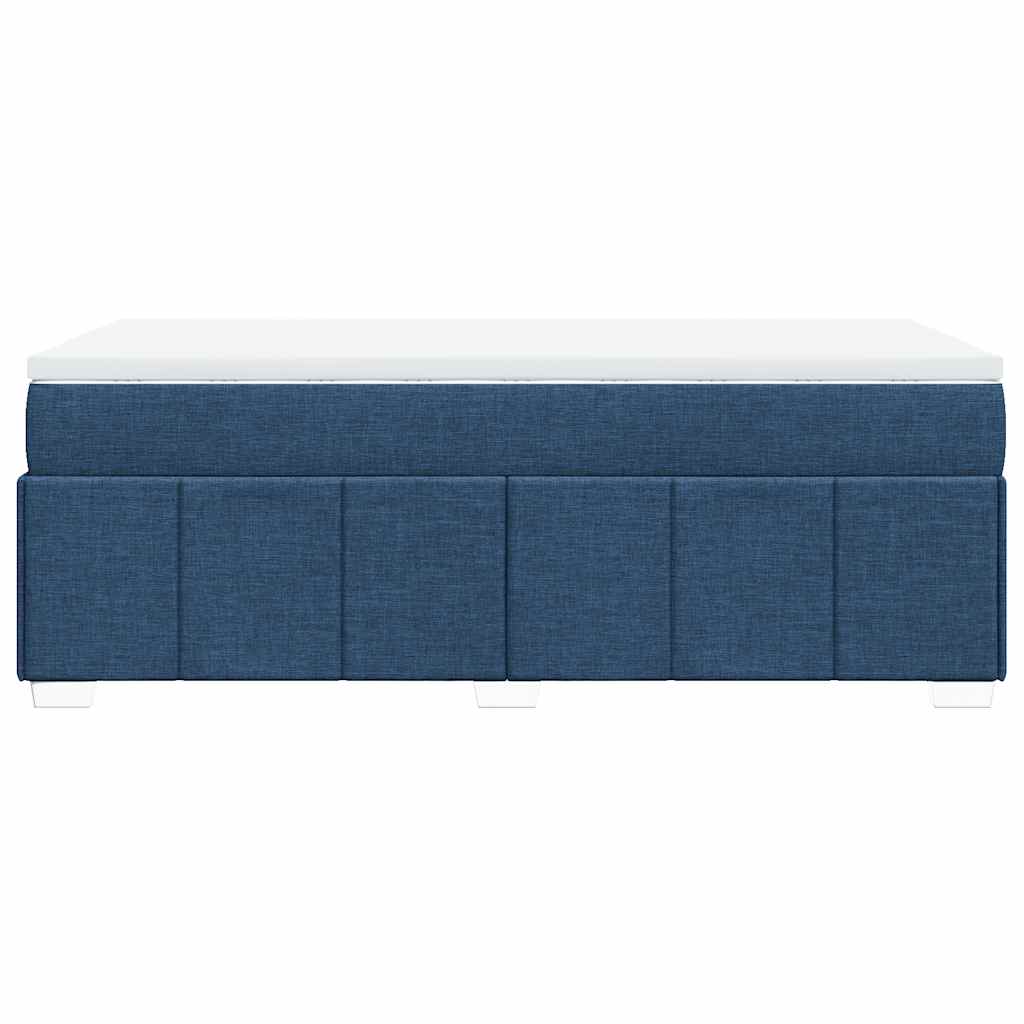vidaXL Κρεβάτι Boxspring με Στρώμα Μπλε 100 x 200 εκ. Υφασμάτινο