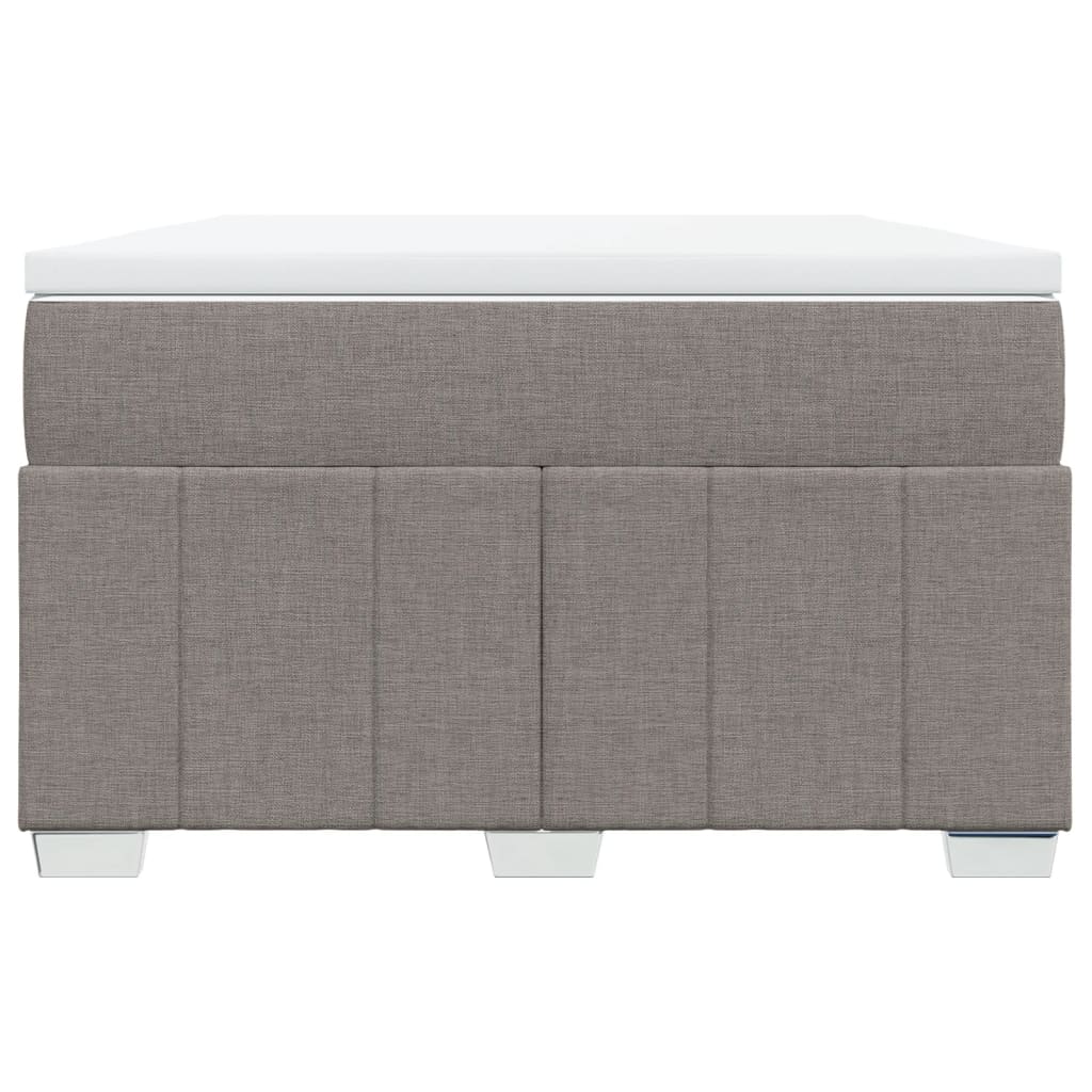 vidaXL Κρεβάτι Boxspring με Στρώμα Taupe 120x190 εκ. Υφασμάτινο