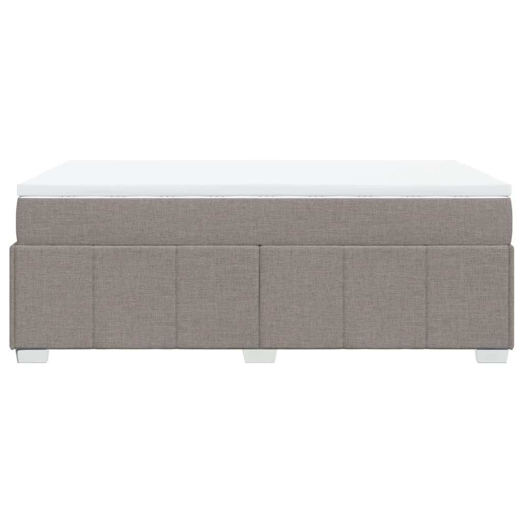 vidaXL Κρεβάτι Boxspring με Στρώμα Taupe 120x190 εκ. Υφασμάτινο