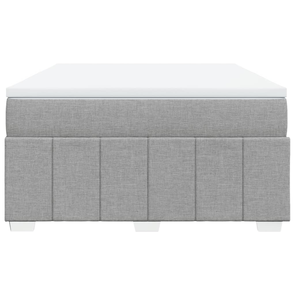 vidaXL Κρεβάτι Boxspring με Στρώμα Ανοιχτό Γκρι 140x200 εκ. Υφασμάτινο