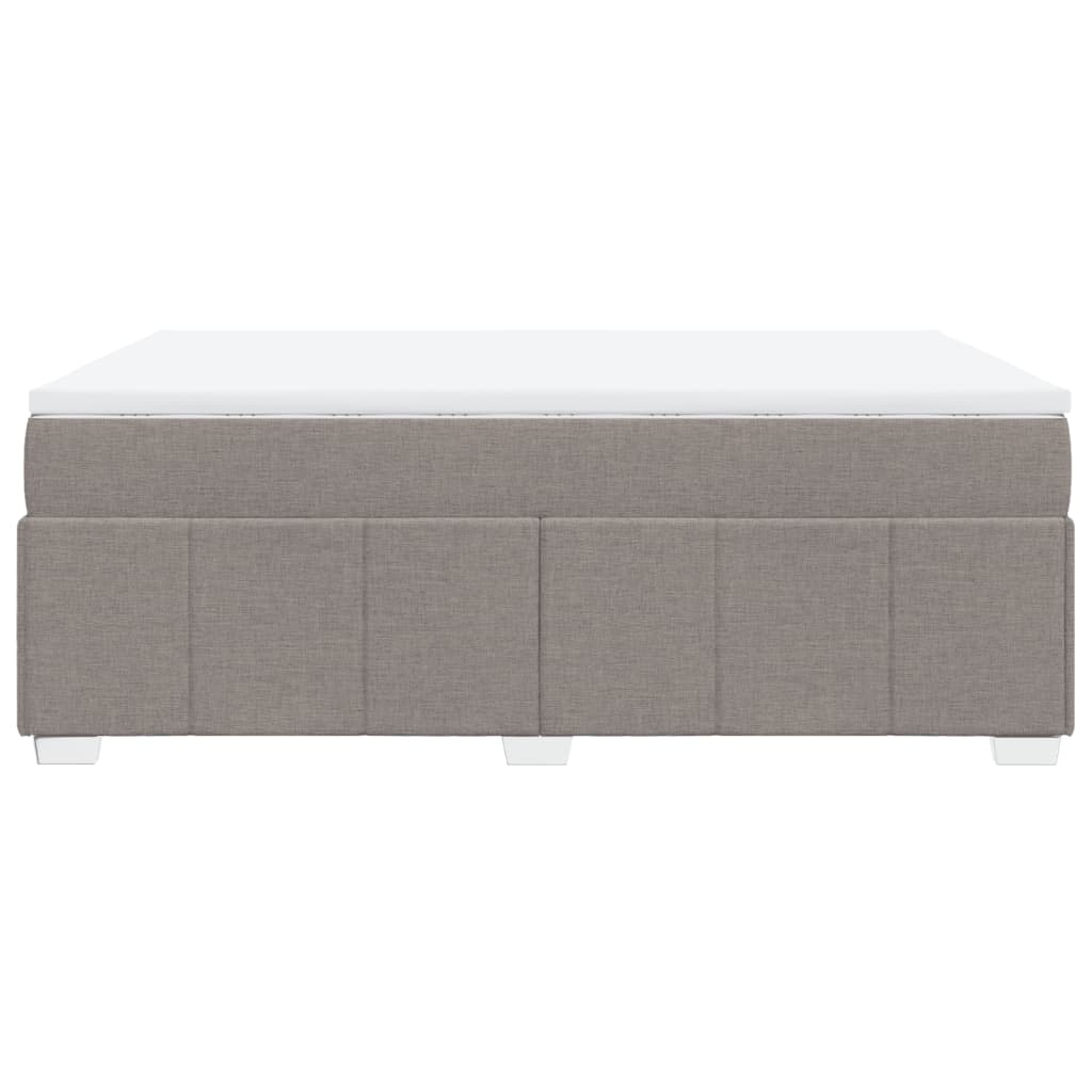 vidaXL Κρεβάτι Boxspring με Στρώμα Taupe 140x200 εκ. Υφασμάτινο