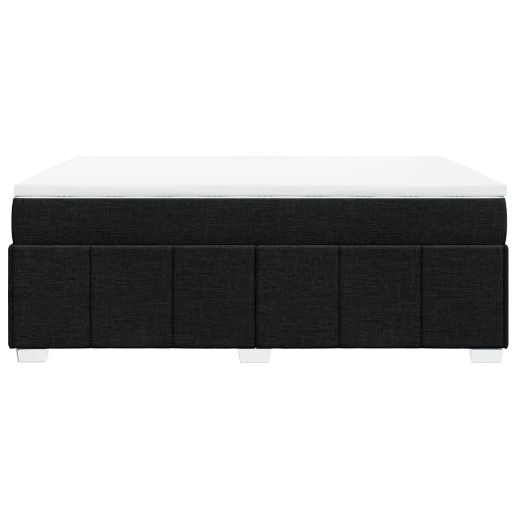 vidaXL Κρεβάτι Boxspring με Στρώμα Μαύρο 160x200 εκ. Υφασμάτινο