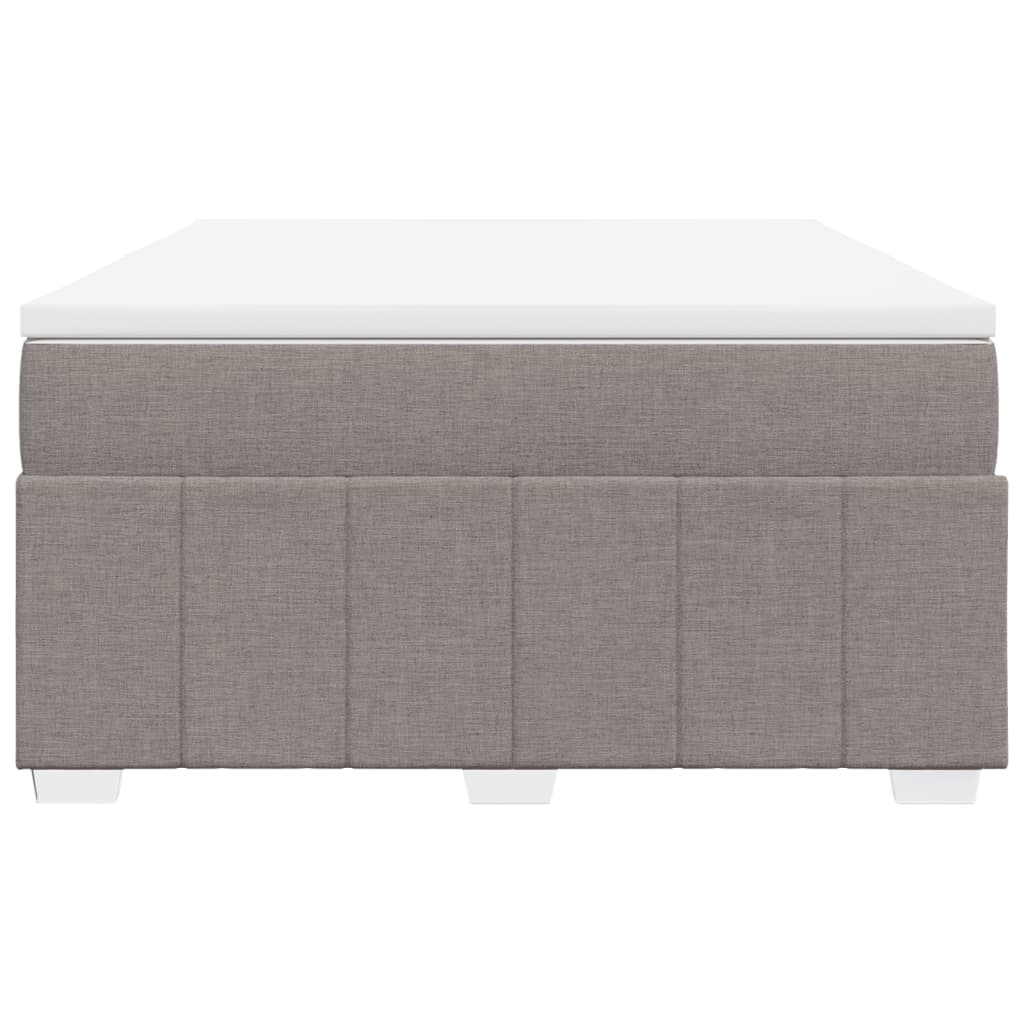 vidaXL Κρεβάτι Boxspring με Στρώμα Taupe 160x200 εκ. Υφασμάτινο