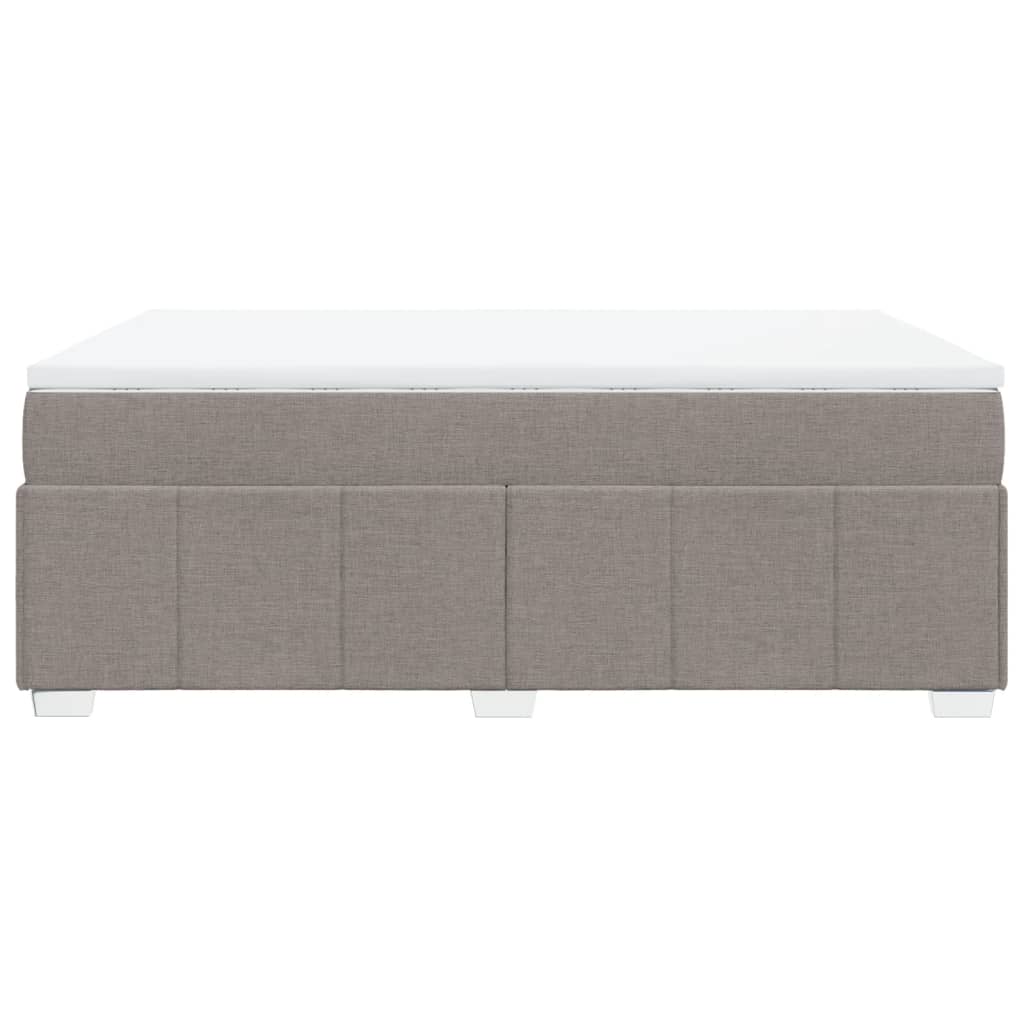 vidaXL Κρεβάτι Boxspring με Στρώμα Taupe 160x200 εκ. Υφασμάτινο