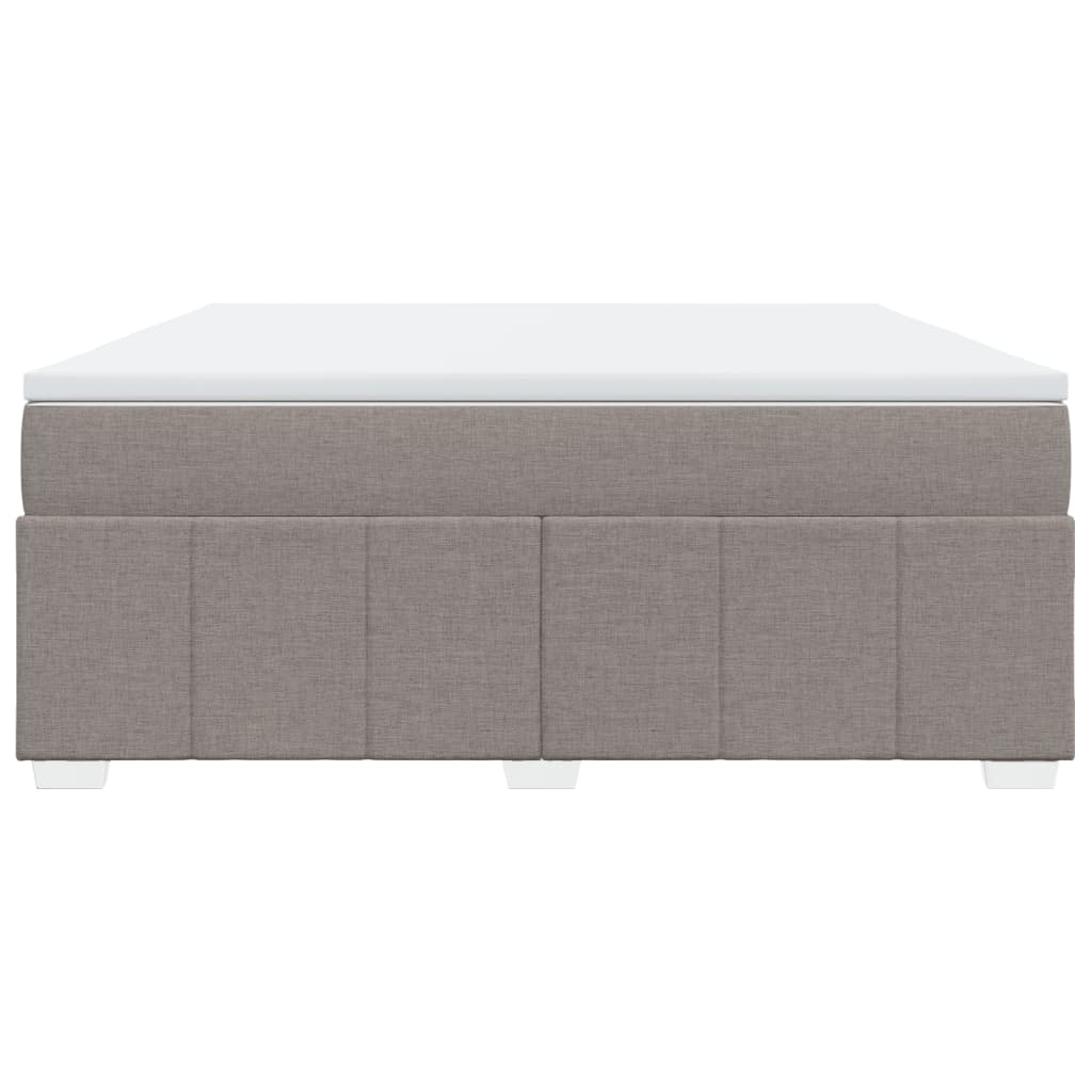 vidaXL Κρεβάτι Boxspring με Στρώμα Taupe 180x200 εκ. Υφασμάτινο