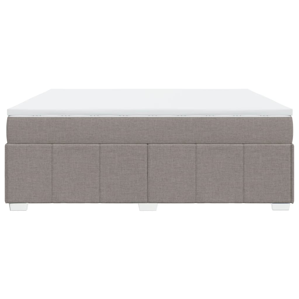 vidaXL Κρεβάτι Boxspring με Στρώμα Taupe 180x200 εκ. Υφασμάτινο