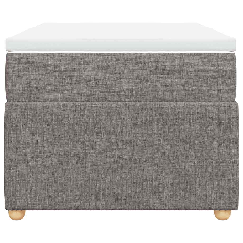 vidaXL Κρεβάτι Boxspring με Στρώμα Taupe 90x200 εκ. Υφασμάτινο