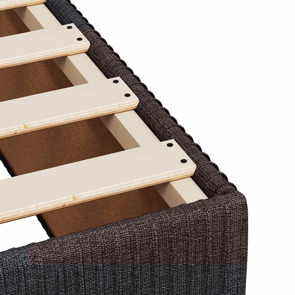 vidaXL Κρεβάτι Boxspring με Στρώμα Σκούρο Καφέ 120x200 εκ. Υφασμάτινο