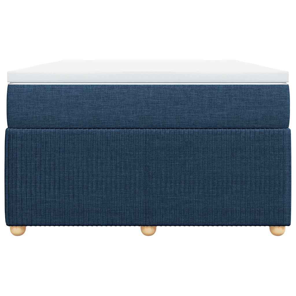vidaXL Κρεβάτι Boxspring με Στρώμα Μπλε 120x200 εκ. Υφασμάτινο