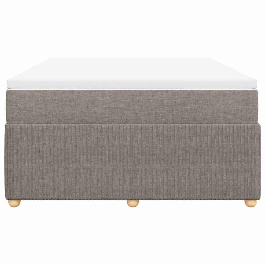 vidaXL Κρεβάτι Boxspring με Στρώμα Taupe 140x200 εκ. Υφασμάτινο