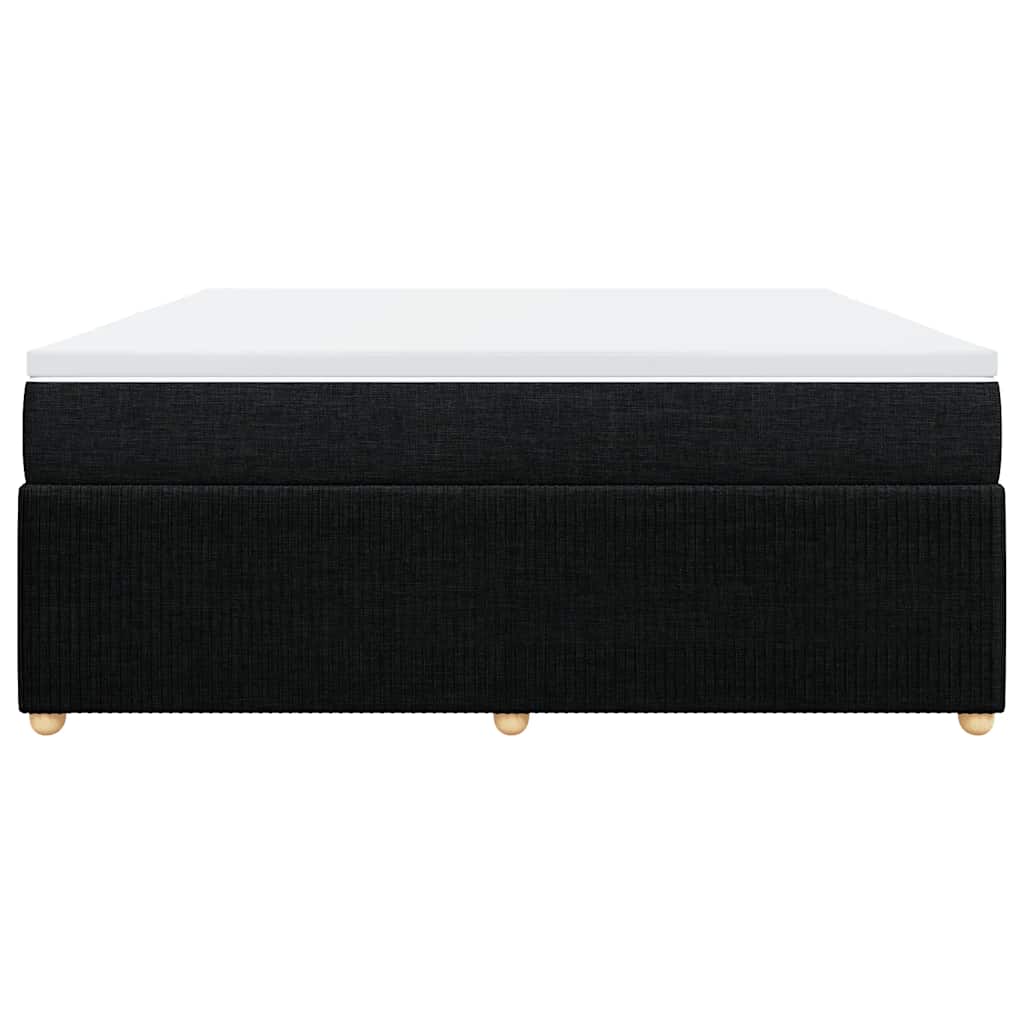 vidaXL Κρεβάτι Boxspring με Στρώμα Μαύρο 180x200 εκ. Υφασμάτινο