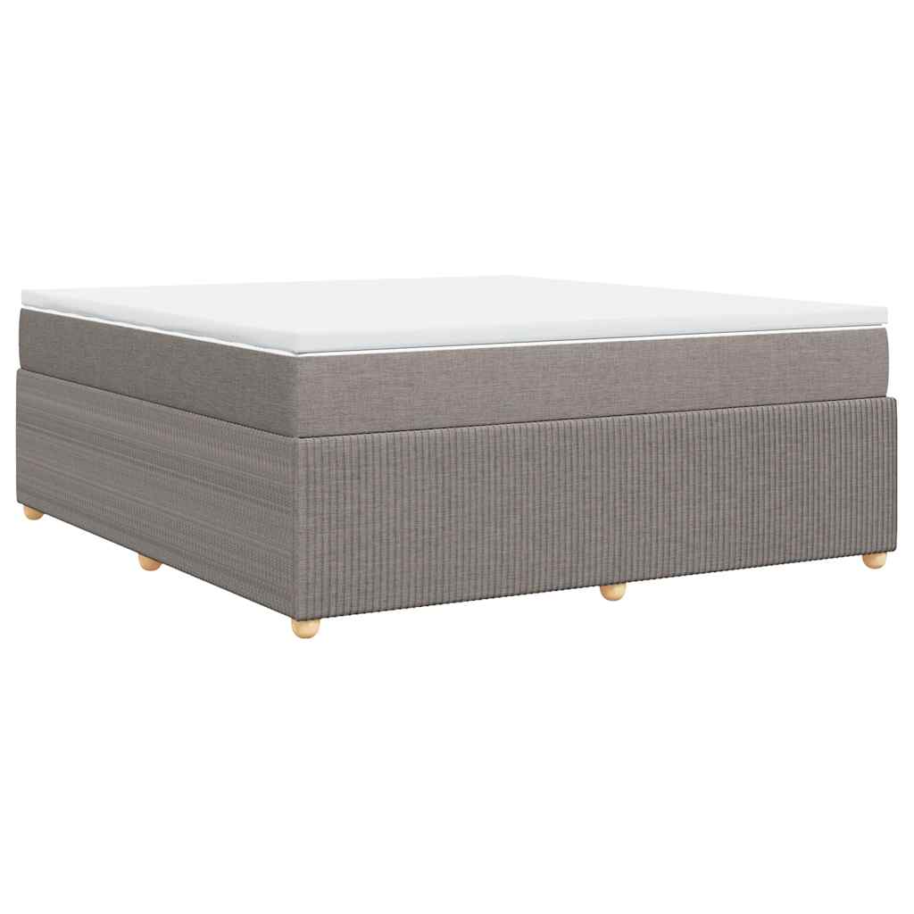 vidaXL Κρεβάτι Boxspring με Στρώμα Taupe 180x200 εκ. Υφασμάτινο