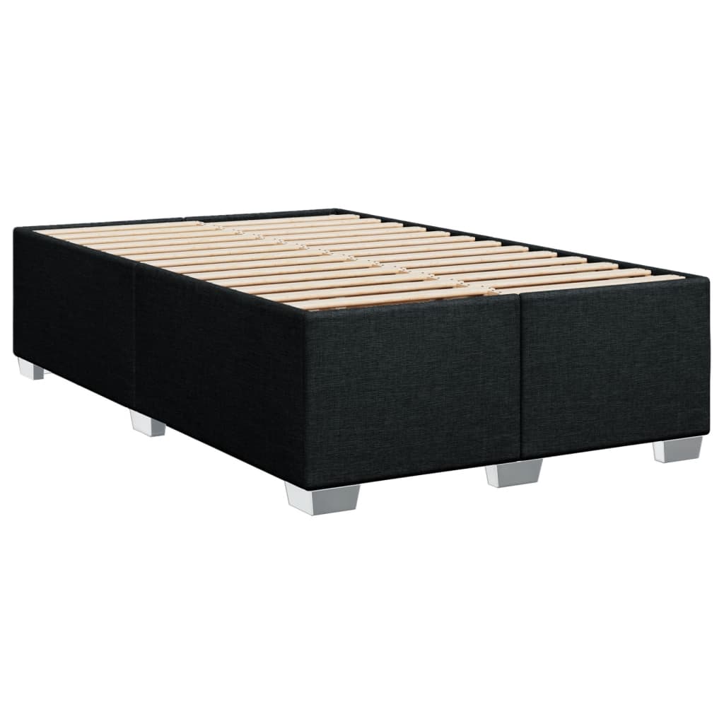 vidaXL Κρεβάτι Boxspring με Στρώμα Μαύρο 90x190 εκ.Υφασμάτινο