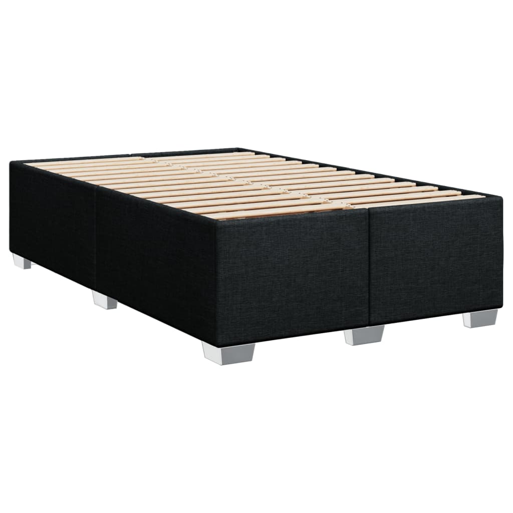 vidaXL Κρεβάτι Boxspring με Στρώμα Μαύρο 90x200 εκ. Υφασμάτινο