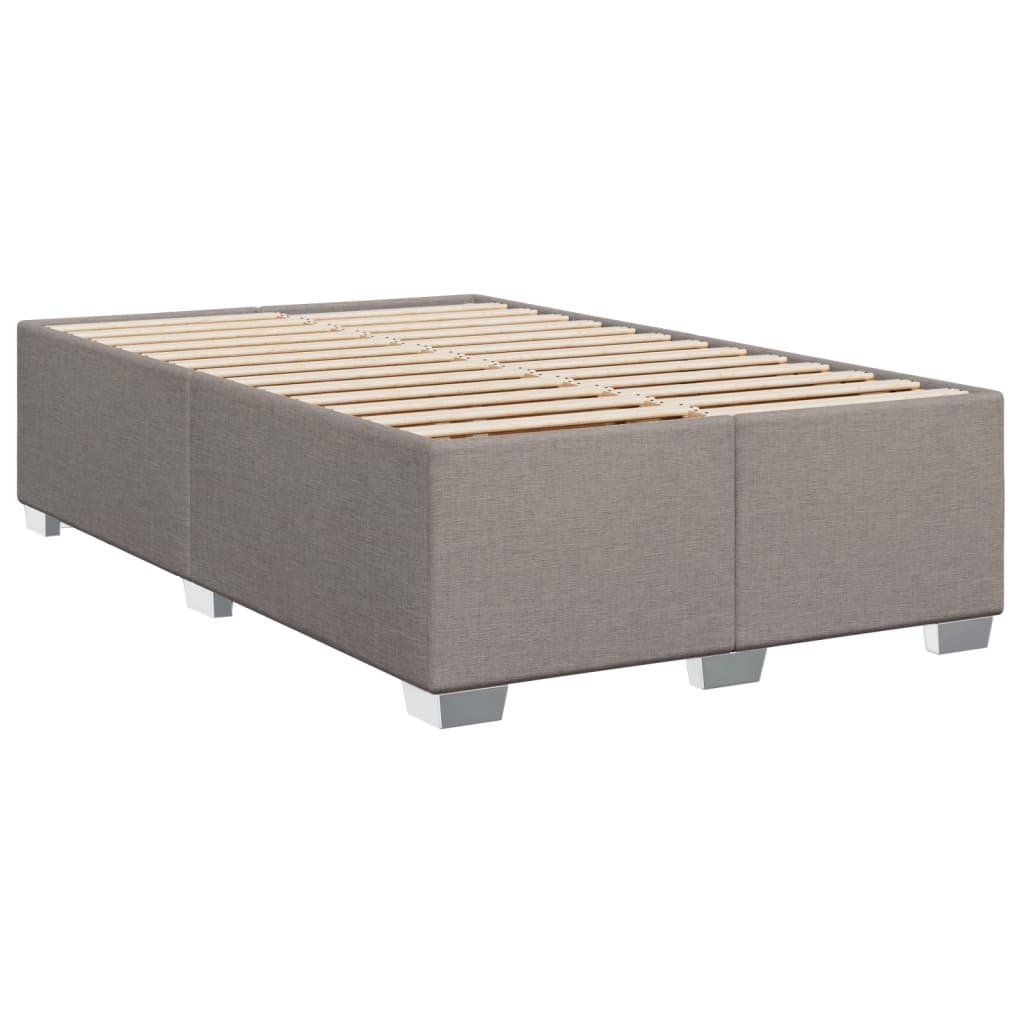 vidaXL Κρεβάτι Boxspring με Στρώμα Taupe 90x200 εκ. Υφασμάτινο