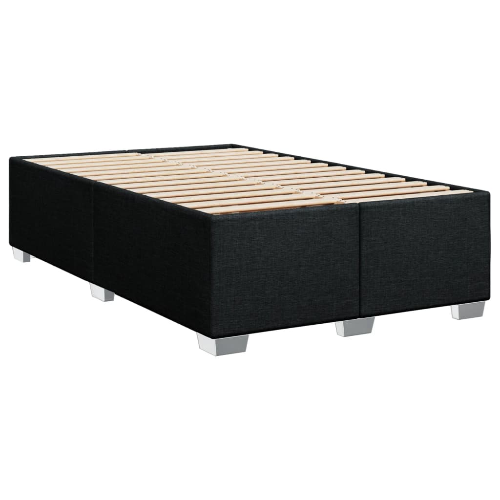 vidaXL Κρεβάτι Boxspring με Στρώμα Μαύρο 100 x 200 εκ. Υφασμάτινο