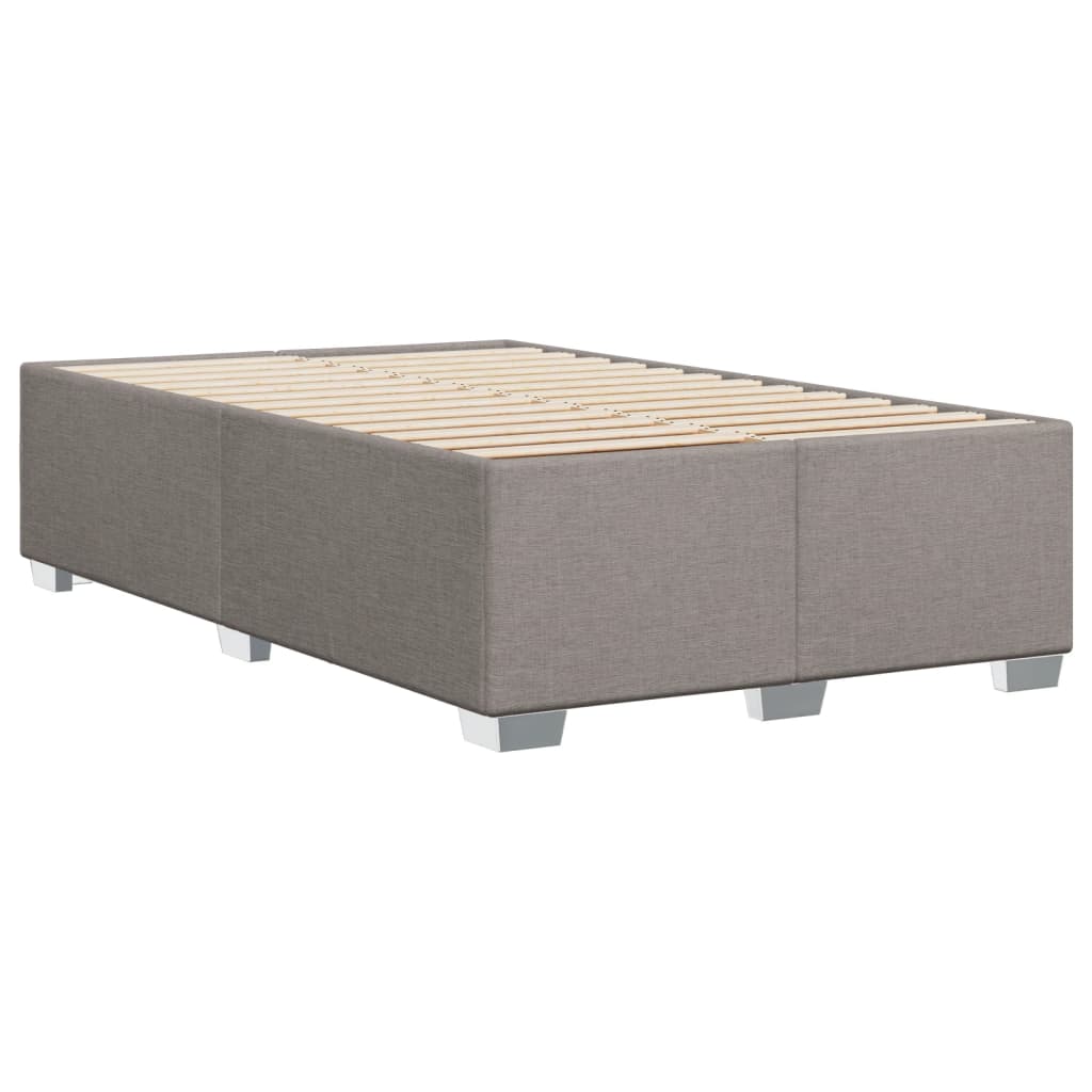 vidaXL Κρεβάτι Boxspring με Στρώμα Taupe 120x200 εκ. Υφασμάτινο