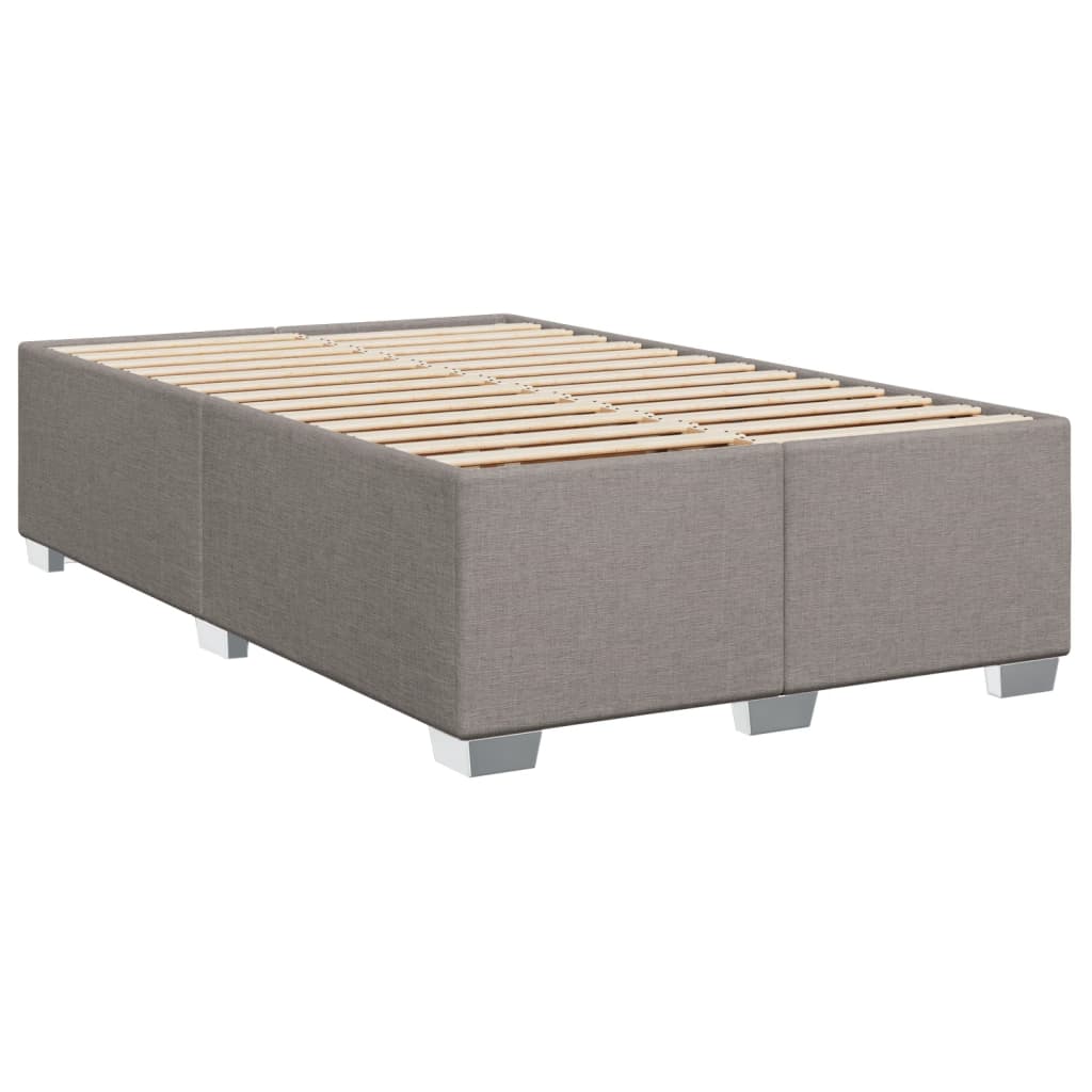 vidaXL Κρεβάτι Boxspring με Στρώμα Taupe 120x200 εκ. Υφασμάτινο