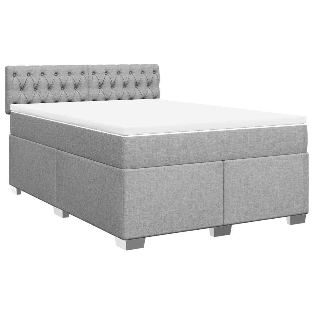 vidaXL Κρεβάτι Boxspring με Στρώμα Αν. Πράσινο 160x200εκ Υφασμάτινο
