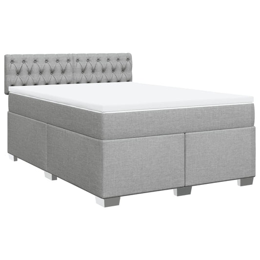 vidaXL Κρεβάτι Boxspring με Στρώμα Αν. Πράσινο 160x200εκ Υφασμάτινο