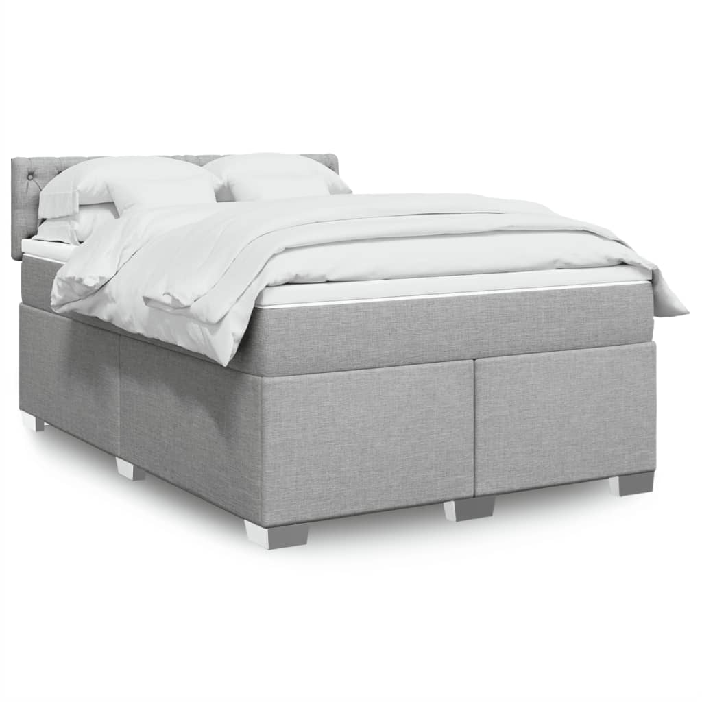 vidaXL Κρεβάτι Boxspring με Στρώμα Αν. Πράσινο 160x200εκ Υφασμάτινο