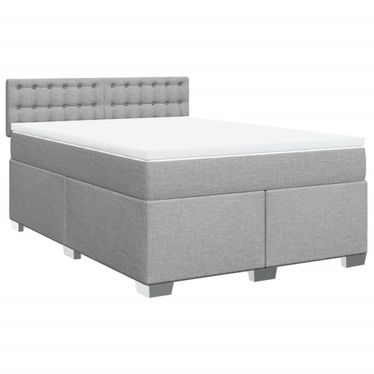 vidaXL Κρεβάτι Boxspring με Στρώμα Αν. Πράσινο 160x200εκ Υφασμάτινο