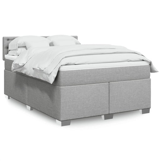 vidaXL Κρεβάτι Boxspring με Στρώμα Αν. Πράσινο 160x200εκ Υφασμάτινο