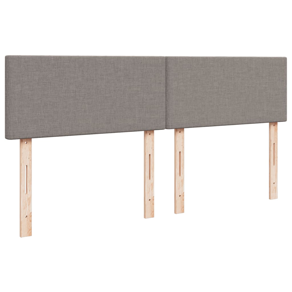 vidaXL Κρεβάτι Boxspring με Στρώμα Taupe 180x200 εκ. Υφασμάτινο