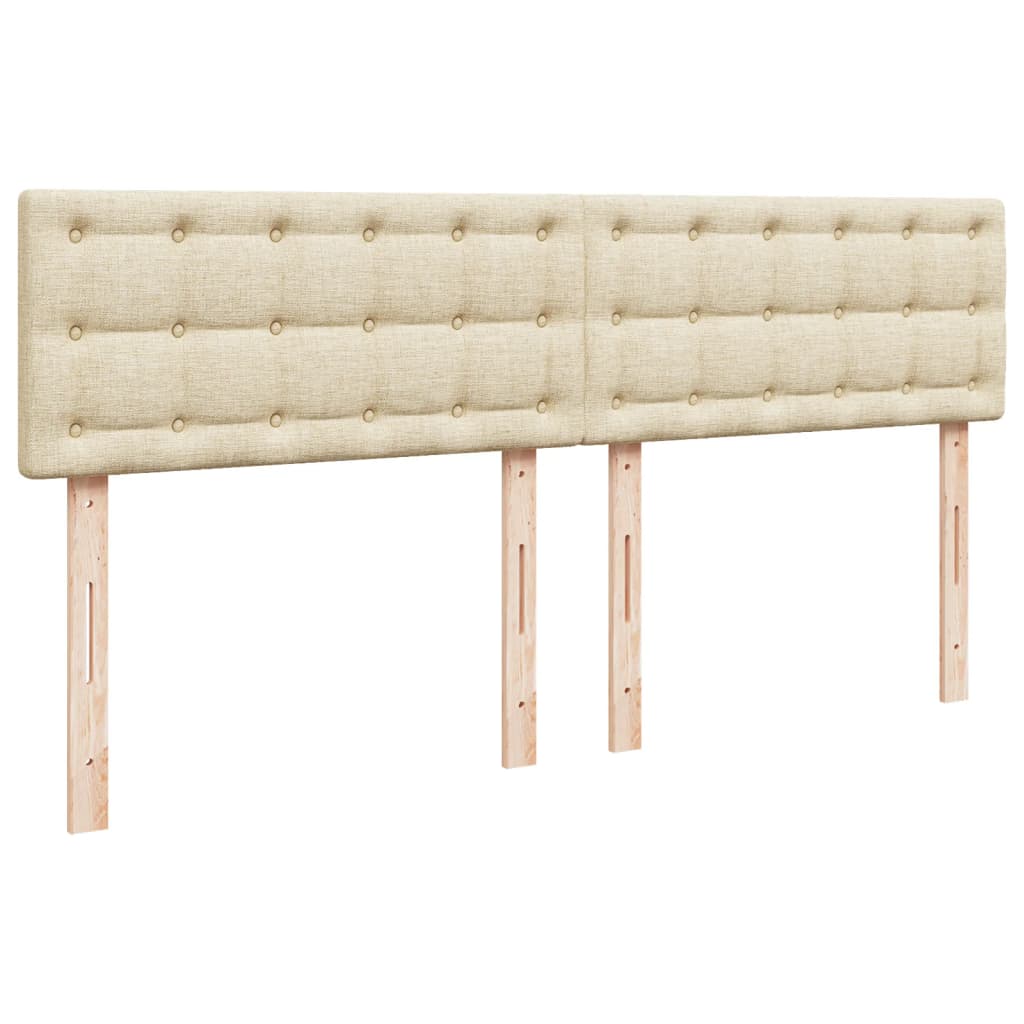 vidaXL Κρεβάτι Boxspring με Στρώμα Κρεμ 180x200 εκ. Υφασμάτινο