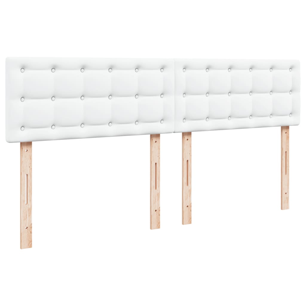 vidaXL Κρεβάτι Boxspring με Στρώμα Λευκό 180x200 εκ. Συνθετικό Δέρμα
