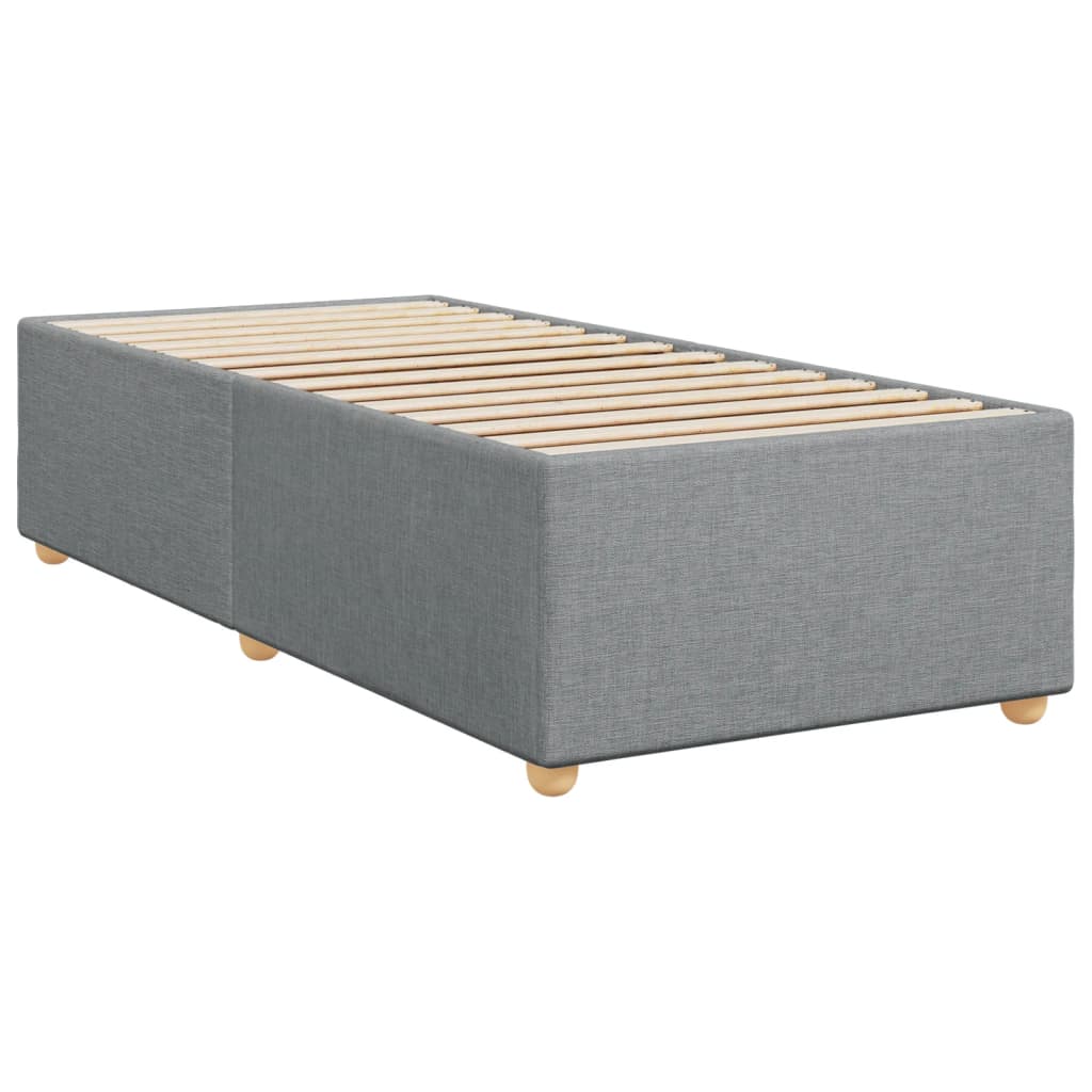 vidaXL Κρεβάτι Boxspring με Στρώμα Ανοιχτό Γκρι 80x200 εκ. Υφασμάτινο