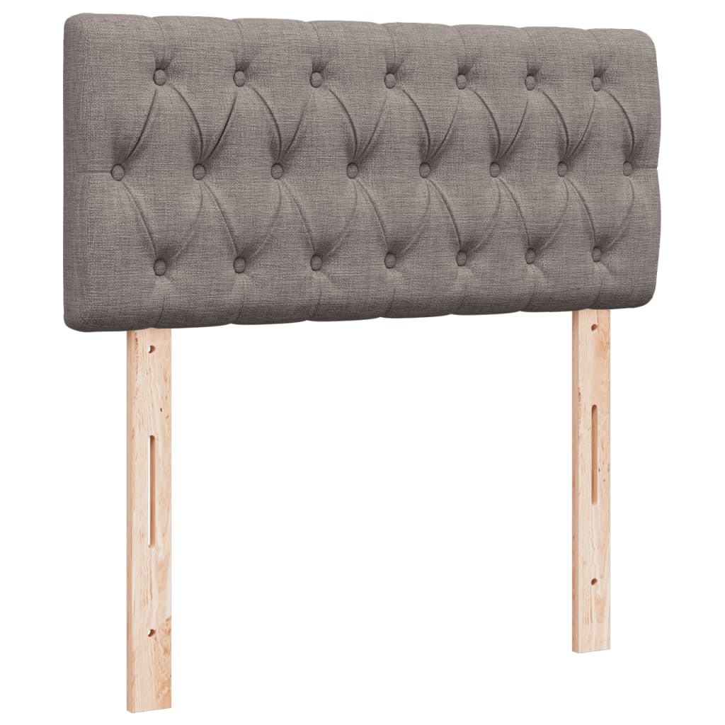 vidaXL Κρεβάτι Boxspring με Στρώμα Taupe 80x200 εκ. Υφασμάτινο