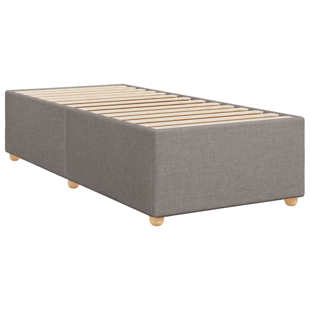 vidaXL Κρεβάτι Boxspring με Στρώμα Taupe 90x190 εκ.Υφασμάτινο