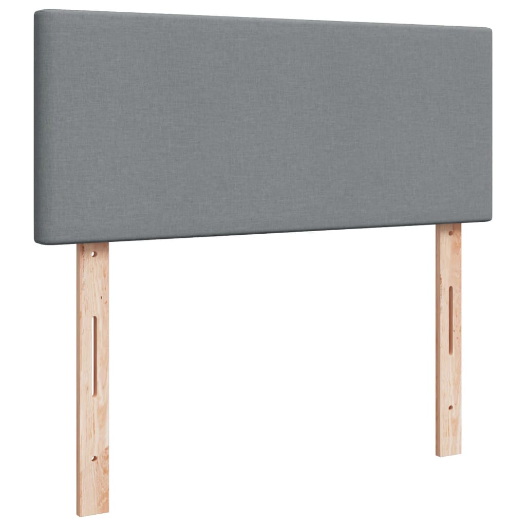 vidaXL Κρεβάτι Boxspring με Στρώμα Ανοιχτό Γκρι 120x200 εκ. Υφασμάτινο